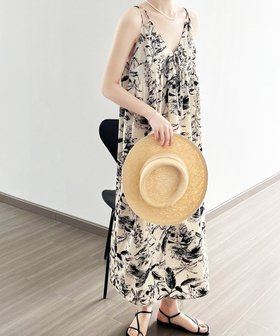 【ミニミニストア/miniministore】の水墨画風キャミワンピース Vネックワンピ 人気、トレンドファッション・服の通販 founy(ファニー) ファッション Fashion レディースファッション Fashion for Women ワンピース Dresses キャミソールワンピース Camisole Dresses キャミワンピース Cami Dress, Slip Dress サンダル Sandals, Summer Shoes ノースリーブ Sleeveless, No-Sleeve リゾート Resort, Vacation Style リボン Ribbon, Bow リラックス Relax, Relaxed Fit ロング Long, Long-Length 夏 Summer 旅行 Travel |ID:prp329100004624282