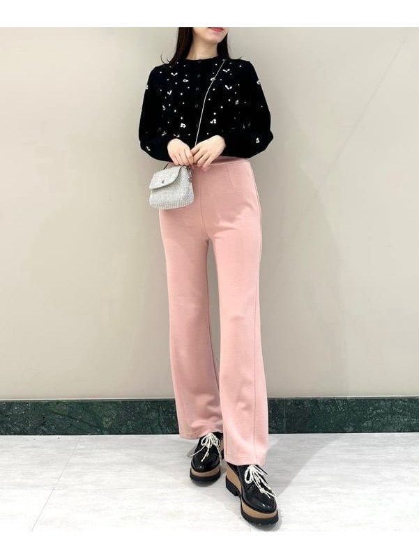 【スナイデル/SNIDEL】のフレアカットパンツ インテリア・キッズ・メンズ・レディースファッション・服の通販 founy(ファニー) 　ファッション　Fashion　レディースファッション　Fashion for Women　パンツ　Pants & Trousers　カットソー　Cut and Sewn Top　シンプル　Simple, Minimal　フレア　Flare, Flared　春　Spring　PNK[066]|ID: prp329100004624311 ipo3291000000033206775