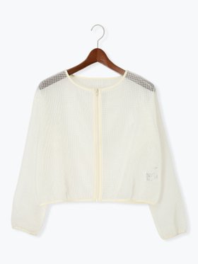 【テチチ/Te chichi】のメッシュノーカラーブルゾン 人気、トレンドファッション・服の通販 founy(ファニー) ファッション Fashion レディースファッション Fashion for Women アウター Coat / Outerwear Collection ブルゾンジャケット・スポーティアウター Blouson Jackets スマート Smart, Elegant ブルゾン Blouson, Bomber Jacket メッシュ Mesh, Net Fabric |ID:prp329100004624329