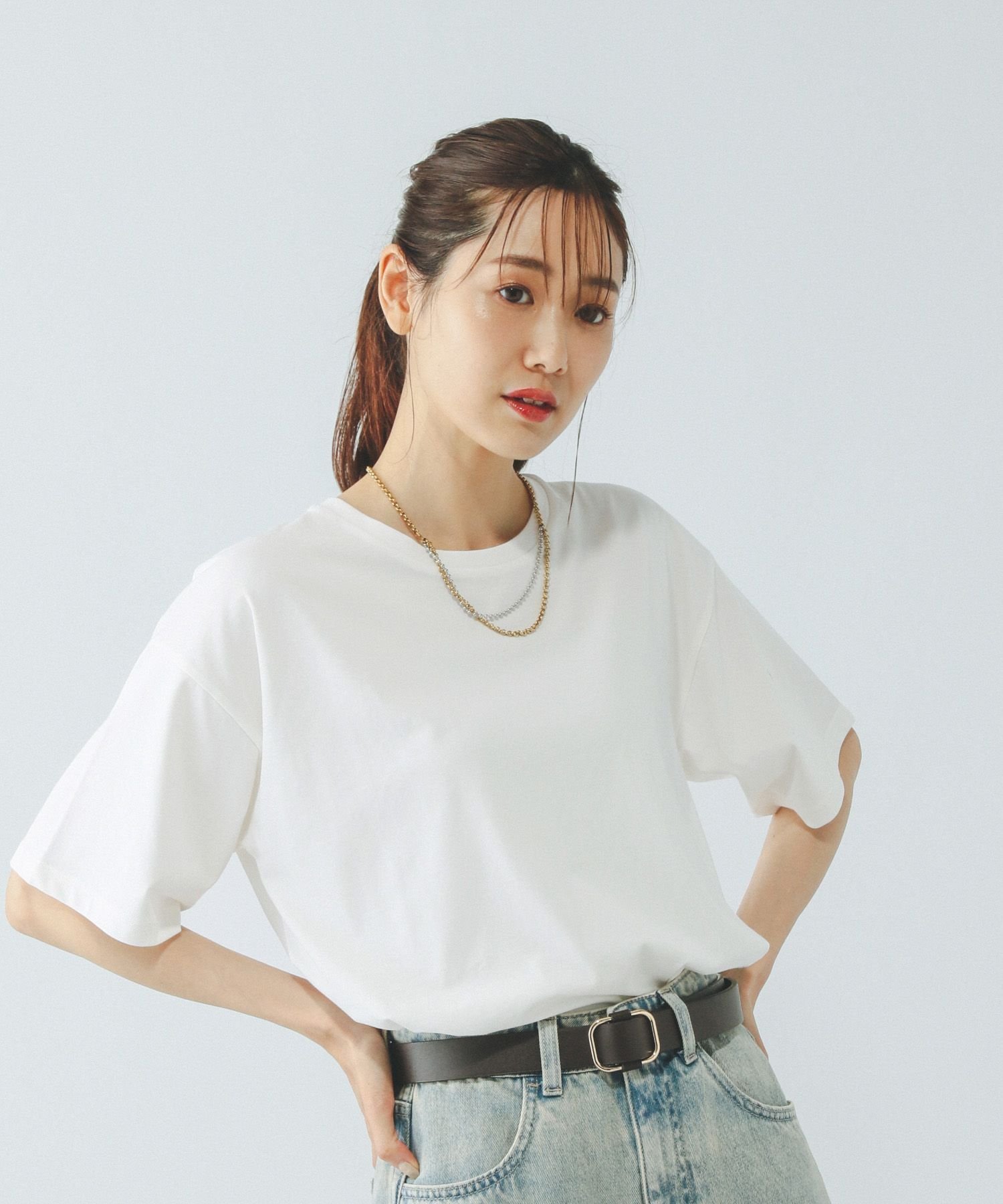 【グローバルワーク/GLOBAL WORK】のFffit エフィット/フローズンクルーネックT/499613 インテリア・キッズ・メンズ・レディースファッション・服の通販 founy(ファニー) 　ファッション　Fashion　レディースファッション　Fashion for Women　スタンダード　Standard, Basic　ボトム　Bottoms, Lower Wear　吸水　Absorbent, Quick-Dry　オフ05|ID: prp329100004624391 ipo3291000000033546252