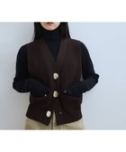 【アダム エ ロペ/ADAM ET ROPE'】の【WEB限定】・【サステナブル】ウェーブボタンVネックニットジレ 人気、トレンドファッション・服の通販 founy(ファニー) ファッション Fashion レディースファッション Fashion for Women アウター Coat / Outerwear Collection トップス・カットソー Cut & Sew Tops ニット Knit Tops & Sweaters ベスト&ジレ / 重ね着スタイル Vests & Gilets Vネックトップス V-Neck Tops / V-Cut Neckline Shirts インナー Innerwear ウォッシャブル Machine Washable 畦 Ribbed Knit キャミ Camisole, Cami Top コンパクト Compact, Small Size タートル Turtleneck, Turtle Collar デニム Denim, Jeans Material フロント Front, Front Design ボトム Bottoms, Lower Wear ポケット Pocket, Pocket Detail メランジ Melange, Mixed Yarn ワイド Wide, Wide Fit A/W・秋冬 Autumn/Winter おすすめ Recommended / Our Picks 2026年 2026 thumbnail ダークブラウン(20)|ID: prp329100004624422 ipo3291000000033676161