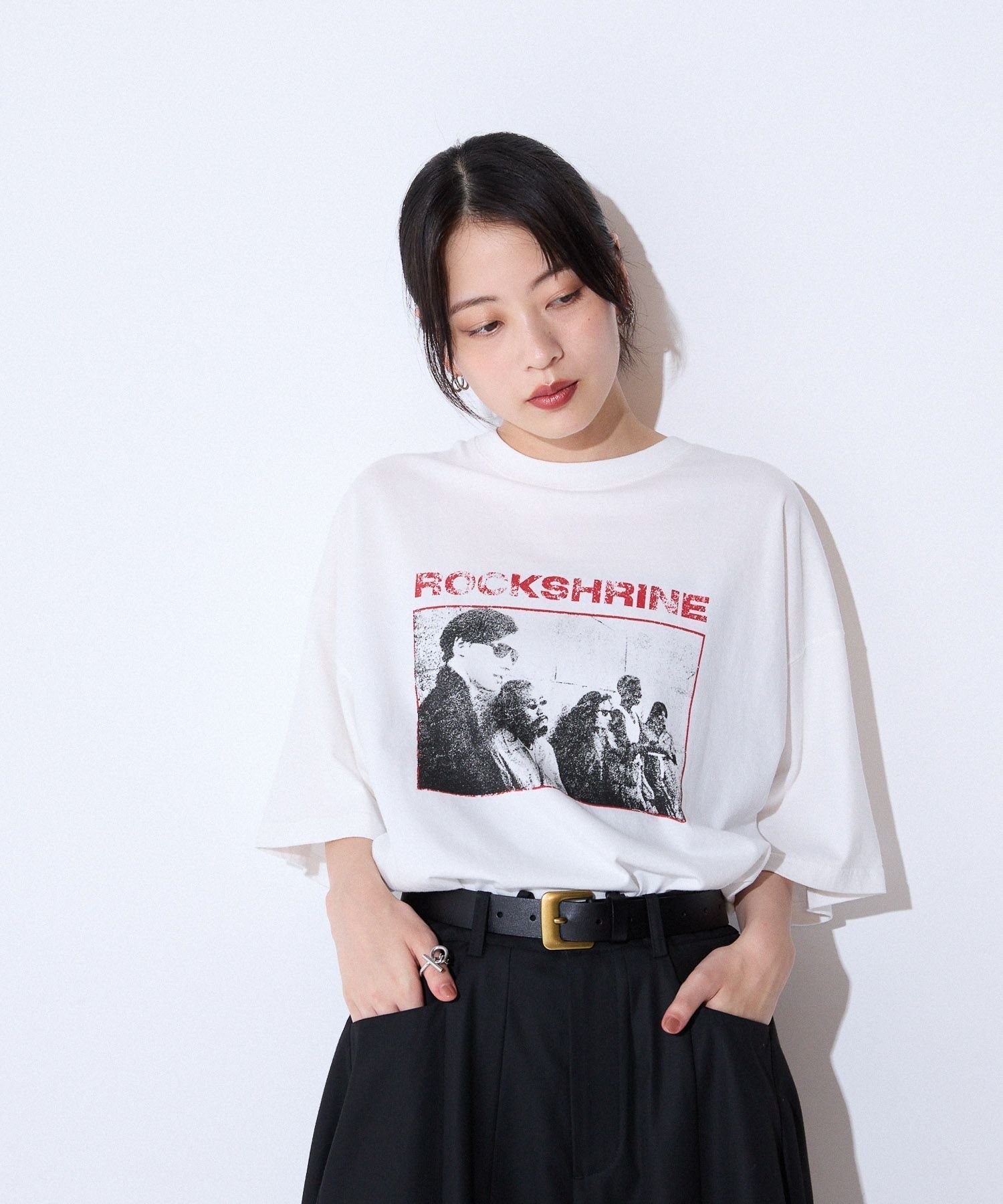 【ジーナシス/JEANASiS】のROCK TEE series/ ROCKSHRINEヴィンテージ TEE インテリア・キッズ・メンズ・レディースファッション・服の通販 founy(ファニー) 　ファッション　Fashion　レディースファッション　Fashion for Women　おすすめ　Recommended / Our Picks　インナー　Innerwear　デニム　Denim, Jeans Material　フェミニン　Feminine, Girly　プリント　Print, Printed Pattern　ベスト　Vest, Waistcoat　ボトム　Bottoms, Lower Wear　ロング　Long, Long-Length　ワイド　Wide, Wide Fit　ヴィンテージ　Vintage Style　ホワイト|ID: prp329100004624479 ipo3291000000033558729
