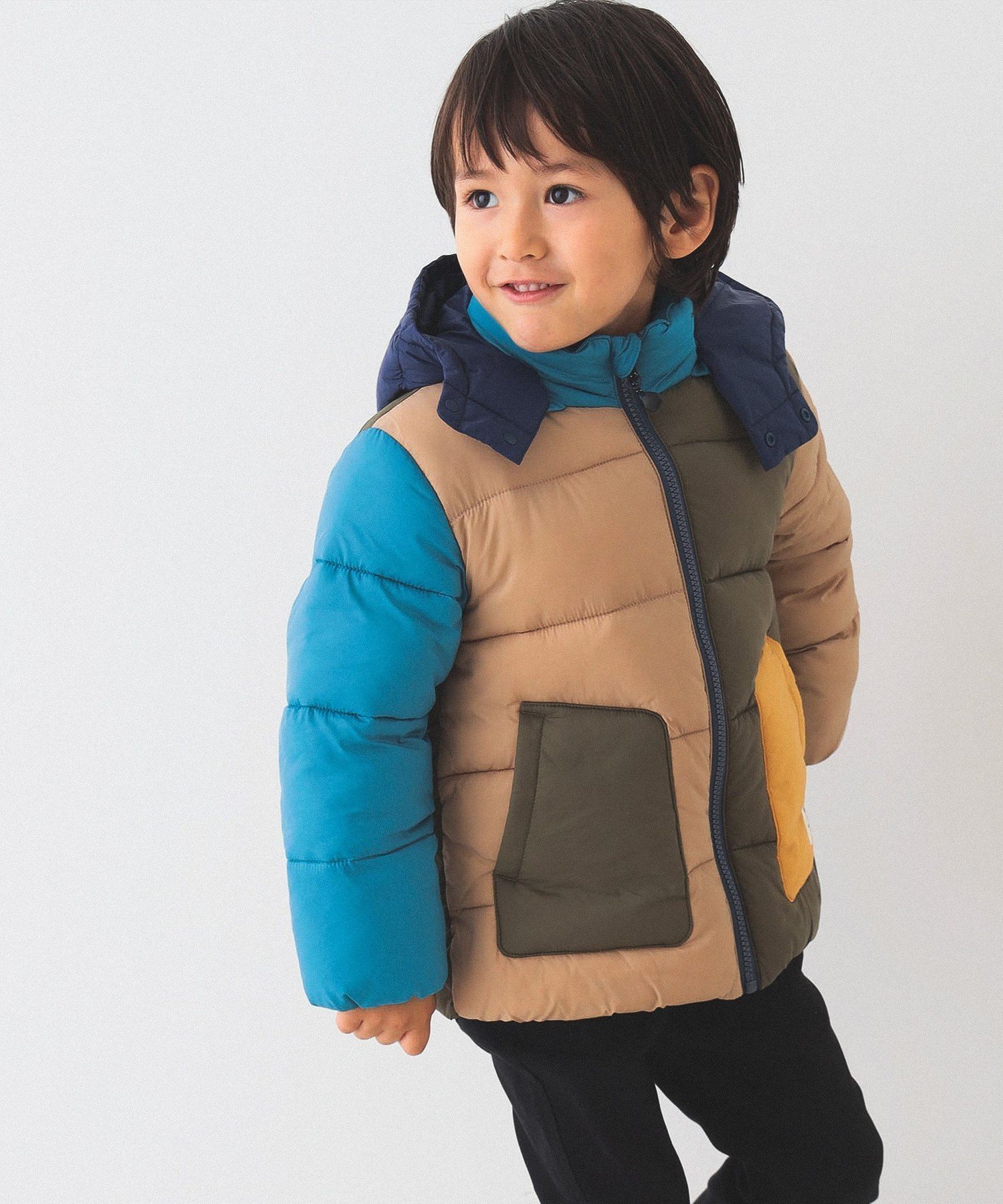 【ビームス/BEAMS / KIDS】の機能綿 フード ブルゾン(90~150cm) インテリア・キッズ・メンズ・レディースファッション・服の通販 founy(ファニー) 　ファッション　Fashion　キッズファッション　Fashion for Kids　ブルゾン　Blouson, Bomber Jacket　冬　Winter / This Winter　CRAZY|ID: prp329100004624542 ipo3291000000033493292