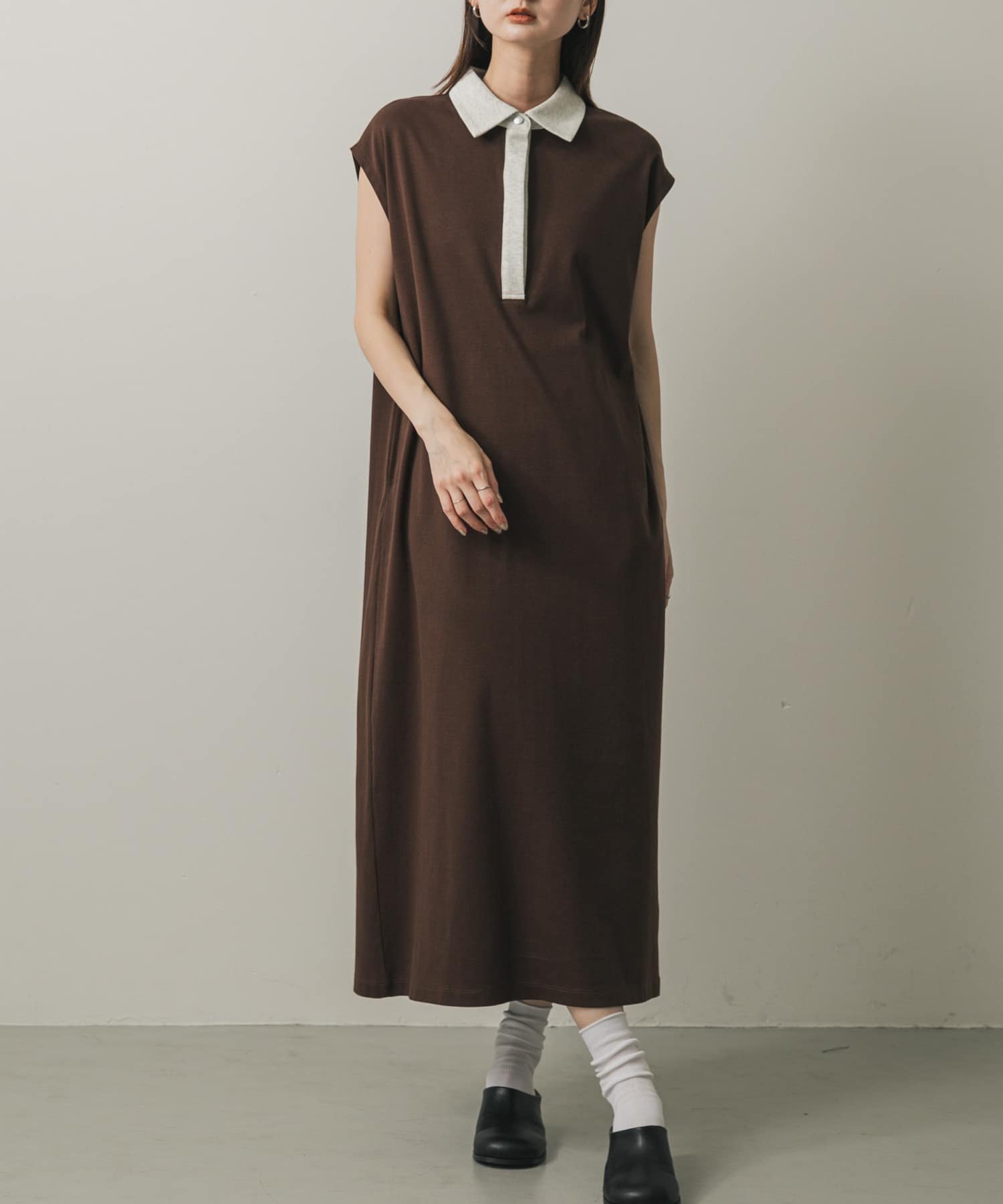 【センスオブプレイス/SENSE OF PLACE by URBAN RESEARCH】のカットポロシャツワンピース インテリア・キッズ・メンズ・レディースファッション・服の通販 founy(ファニー) 　ファッション　Fashion　レディースファッション　Fashion for Women　ワンピース　Dresses　シャツワンピース / 1枚で着映えコーデ　Shirt Dresses　楽ちん　Easy Fit, Comfortable　BROWN|ID: prp329100004624910 ipo3291000000033634310