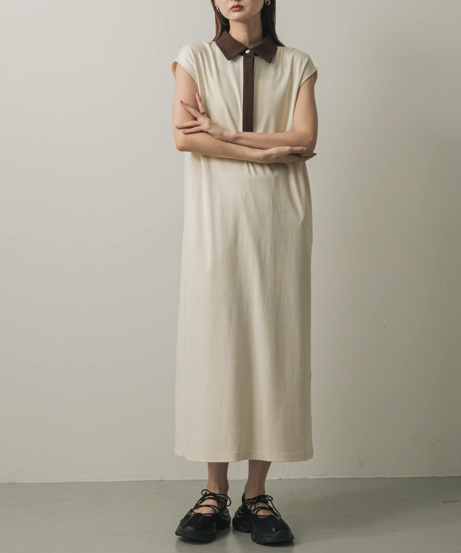 【センスオブプレイス/SENSE OF PLACE by URBAN RESEARCH】のカットポロシャツワンピース インテリア・キッズ・メンズ・レディースファッション・服の通販 founy(ファニー) 　ファッション　Fashion　レディースファッション　Fashion for Women　ワンピース　Dresses　シャツワンピース / 1枚で着映えコーデ　Shirt Dresses　楽ちん　Easy Fit, Comfortable　IVORY|ID: prp329100004624910 ipo3291000000033634312