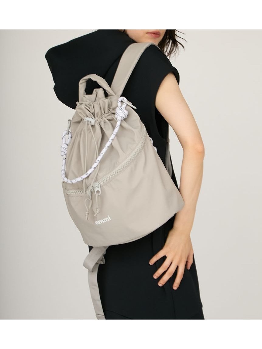 【エミ/emmi】の撥水 emmiロゴマルチバックパック インテリア・キッズ・メンズ・レディースファッション・服の通販 founy(ファニー) 　ファッション　Fashion　レディースファッション　Fashion for Women　バッグ　Bags　ショルダー　Shoulder, Shoulder Strap　巾着　Drawstring Bag, Kinchaku　GRY[006]|ID: prp329100004624930 ipo3291000000033389990