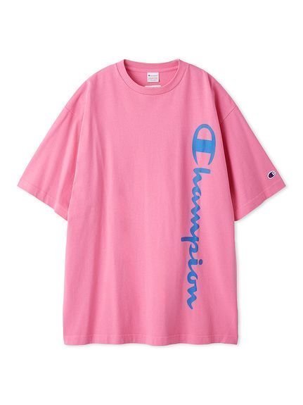 【フレイ アイディー/FRAY I.D】の【Champion】ピグメントロゴビッグTシャツ インテリア・キッズ・メンズ・レディースファッション・服の通販 founy(ファニー) 　ファッション　Fashion　レディースファッション　Fashion for Women　トップス・カットソー　Cut & Sew Tops　シャツ・ブラウス・オフィスカジュアル　Elegant Blouses & Button-Ups　ロングTシャツ・Tシャツ　Longline T-Shirts & Tees　おすすめ　Recommended / Our Picks　カットソー　Cut and Sewn Top　フェミニン　Feminine, Girly　プリント　Print, Printed Pattern　ボトム　Bottoms, Lower Wear　ミックス　Mix, Mixed Style　モノトーン　Monotone, Black and White　ヴィンテージ　Vintage Style　PNK[066]|ID: prp329100004624980 ipo3291000000033222145
