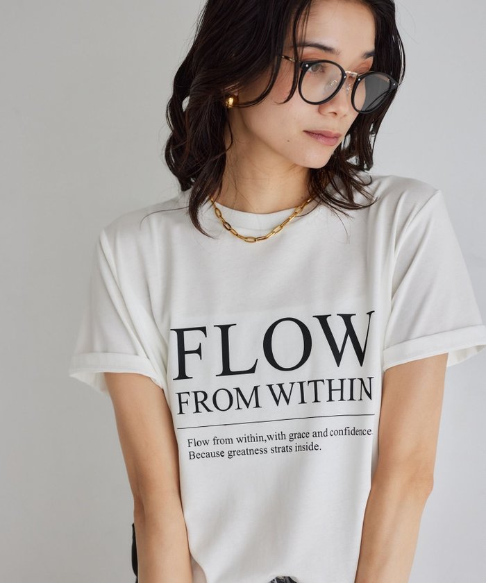 【バンヤードストーム/BARNYARDSTORM】のFLOWロゴT インテリア・キッズ・メンズ・レディースファッション・服の通販 founy(ファニー) https://founy.com/ ファッション Fashion レディースファッション Fashion for Women カットソー Cut and Sewn Top シンプル Simple, Minimal スタンダード Standard, Basic デニム Denim, Jeans Material 人気 Popular, Best Seller バランス Balance, Style Balance プリント Print, Printed Pattern 夏 Summer |ID: prp329100004625155 ipo3291000000033540100