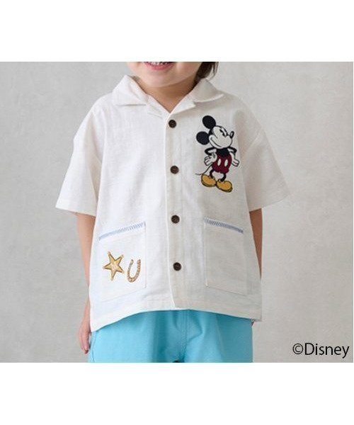【ナルミヤ オンライン/NARUMIYA ONELINE / KIDS】の【Disney】開衿半袖シャツ インテリア・キッズ・メンズ・レディースファッション・服の通販 founy(ファニー) https://founy.com/ ファッション Fashion キッズファッション Fashion for Kids おすすめ Recommended / Our Picks インナー Innerwear セットアップ Set-Up, Coordinated Outfit ハーフ Half, Half-Length フロント Front, Front Design ベビー Baby, Babywear ポケット Pocket, Pocket Detail 半袖 Short Sleeve, Half Sleeve 羽織 Haori, Light Jacket |ID: prp329100004625185 ipo3291000000033508335