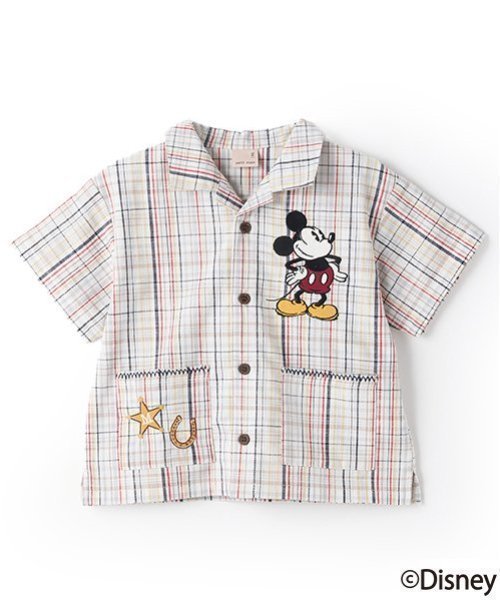 【ナルミヤ オンライン/NARUMIYA ONELINE / KIDS】の【Disney】開衿半袖シャツ インテリア・キッズ・メンズ・レディースファッション・服の通販 founy(ファニー) 　ファッション　Fashion　キッズファッション　Fashion for Kids　おすすめ　Recommended / Our Picks　インナー　Innerwear　セットアップ　Set-Up, Coordinated Outfit　ハーフ　Half, Half-Length　フロント　Front, Front Design　ベビー　Baby, Babywear　ポケット　Pocket, Pocket Detail　半袖　Short Sleeve, Half Sleeve　羽織　Haori, Light Jacket　マルチ|ID: prp329100004625185 ipo3291000000033508339