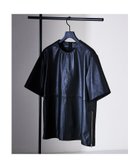 【5351プール オム/5351POUR LES HOMMES / MEN】の【セットアップ対応】レザー ジップ 半袖Tシャツ ブラック|ID: prp329100004625212 ipo3291000000033226701