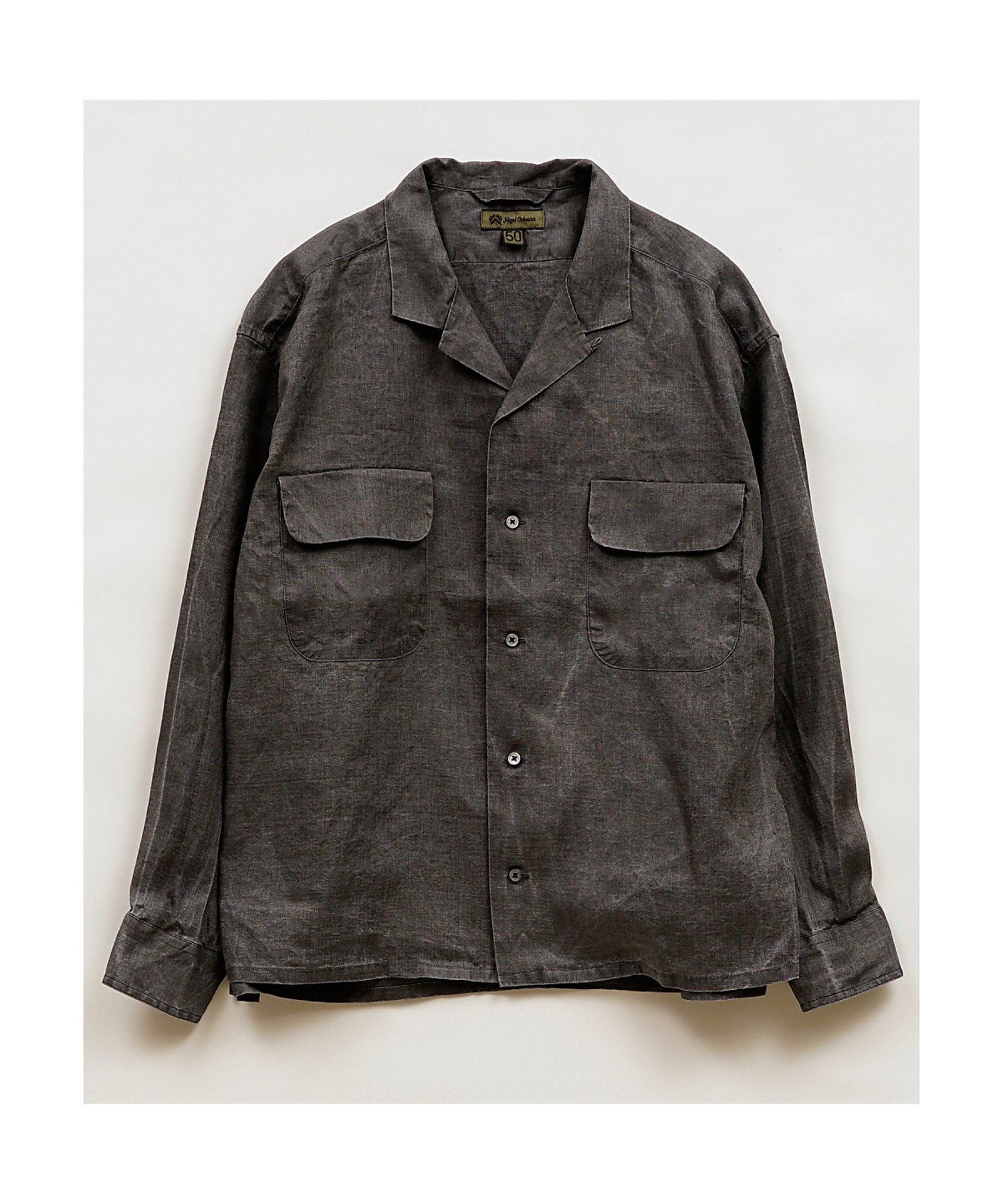 【ナイジェルケーボン/NIGEL CABOURN / MEN】のMAN / オープンカラーシャツ - ヘンプ インテリア・キッズ・メンズ・レディースファッション・服の通販 founy(ファニー) 　ファッション　Fashion　メンズファッション　Fashion for Men　リネン　Linen, Linen Fabric　夏　Summer　グレー|ID: prp329100004625230 ipo3291000000033227208