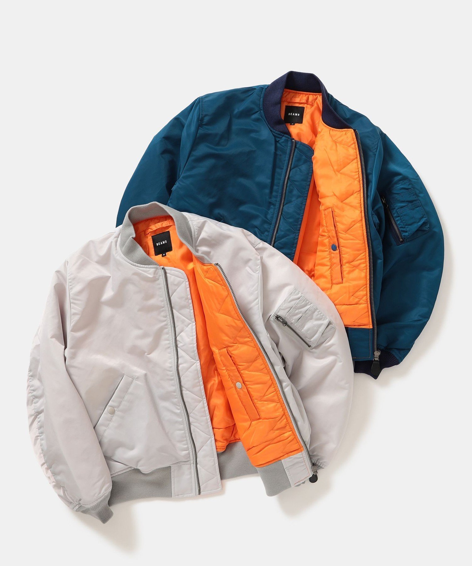 【ビームス/BEAMS / MEN】のMA-1 インテリア・キッズ・メンズ・レディースファッション・服の通販 founy(ファニー) 　ファッション　Fashion　メンズファッション　Fashion for Men　ジャケット　Jacket, Outerwear　リラックス　Relax, Relaxed Fit　ヴィンテージ　Vintage Style　軽量　Lightweight, Ultra Light　SILVER|ID: prp329100004625238 ipo3291000000033227451
