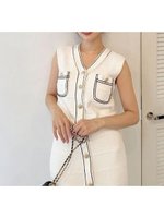 【スナイデル/SNIDEL】のSustainableストラクチャーニットジレ 人気、トレンドファッション・服の通販 founy(ファニー) ファッション Fashion レディースファッション Fashion for Women アウター Coat / Outerwear Collection トップス・カットソー Cut & Sew Tops ニット Knit Tops & Sweaters ベスト&ジレ / 重ね着スタイル Vests & Gilets イエロー Yellow ストレート Straight, Straight Cut セットアップ Set-Up, Coordinated Outfit トレンド Trend, Trending Now バスケット Basket, Basket Bag フレア Flare, Flared ポケット Pocket, Pocket Detail リュクス Luxury, Elegant, High-End, Chic おすすめ Recommended / Our Picks |ID:prp329100004625244