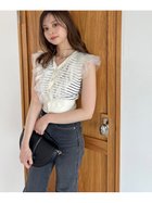 【スナイデル/SNIDEL】のSustainableチュールフリルニットプルオーバー 人気、トレンドファッション・服の通販 founy(ファニー) ファッション Fashion レディースファッション Fashion for Women トップス・カットソー Cut & Sew Tops ニット Knit Tops & Sweaters カジュアルプルオーバー・ニットトップス Pullovers & Knit Tops / Casual Pullovers おすすめ Recommended / Our Picks ウェーブ Wavy Pattern ストレート Straight, Straight Cut デコルテ Décolleté, Neckline バランス Balance, Style Balance フリル Frill, Ruffle フロント Front, Front Design ボーダー Border, Stripe リュクス Luxury, Elegant, High-End, Chic 人気 Popular, Best Seller 今季 This Season, Current Season 定番 Standard, Basic Item thumbnail BORDER[933]|ID: prp329100004625257 ipo3291000000033227838