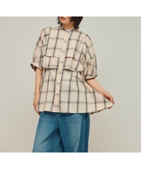 【フリークスストア/FREAK'S STORE】 オンブレーチェック フレアヨークシャツ / 5分袖チェックシャツ 25AW人気、トレンドファッション・服の通販 founy(ファニー) ファッション Fashion レディースファッション Fashion for Women トップス・カットソー Cut & Sew Tops シャツ・ブラウス・オフィスカジュアル Elegant Blouses & Button-Ups 2025年 2025 2025-2026秋冬・A/W Autumn/Winter 2025–26 AW25–26 冬 Winter / This Winter おすすめ Recommended / Our Picks とろみ Fluid, Flowy Fabric スタイリッシュ Stylish, Fashionable スラックス Slacks, Dress Pants チェック Check, Plaid, Tartan バルーン Balloon, Balloon Silhouette フレア Flare, Flared フロント Front, Front Design A/W・秋冬 Autumn/Winter |ID:prp329100004625260
