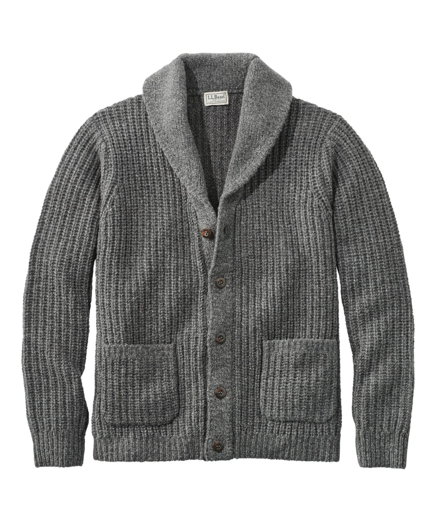 【エルエルビーン/L.L.Bean / MEN】のエル・エル・ビーン・クラシック・ラグ・ウール・セーター、カーディガン 米国フィット・レギュラー インテリア・キッズ・メンズ・レディースファッション・服の通販 founy(ファニー) 　ファッション　Fashion　メンズファッション　Fashion for Men　カーディガン　Cardigan, Knitwear　クラシック　Classic, Timeless Style　ショール　Shawl, Wrap　セーター　Sweater, Knitwear　フィット　Fit, Slim Fit　ポケット　Pocket, Pocket Detail　レギュラー　Regular, Standard Fit　冬　Winter / This Winter　Charcoal|ID: prp329100004625304 ipo3291000000033228672