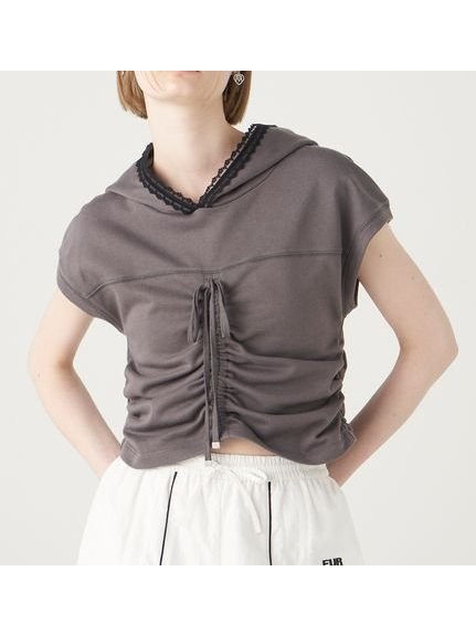 【ファーファー/FURFUR】のレーストリムフーディ インテリア・キッズ・メンズ・レディースファッション・服の通販 founy(ファニー) 　ファッション　Fashion　レディースファッション　Fashion for Women　コンパクト　Compact, Small Size　トレンド　Trend, Trending Now　フロント　Front, Front Design　夏　Summer　CGRY[007]|ID: prp329100004625317 ipo3291000000033600536