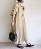 【シップス フォー ウィメン/SHIPS】の手洗い可能 RENU ソフト タイプライター ギャザー ワンピース ベージュ|ID:prp329100004625614