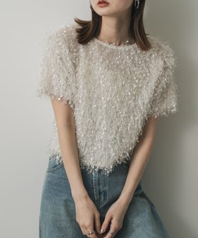 【センスオブプレイス/SENSE OF PLACE by URBAN RESEARCH】のフリンジテープトップ(半袖) 人気、トレンドファッション・服の通販 founy(ファニー) ファッション Fashion レディースファッション Fashion for Women トップス・カットソー Cut & Sew Tops コンパクト Compact, Small Size シンプル Simple, Minimal トレンド Trend, Trending Now フリンジ Fringe, Tassel 半袖 Short Sleeve, Half Sleeve |ID:prp329100004625756