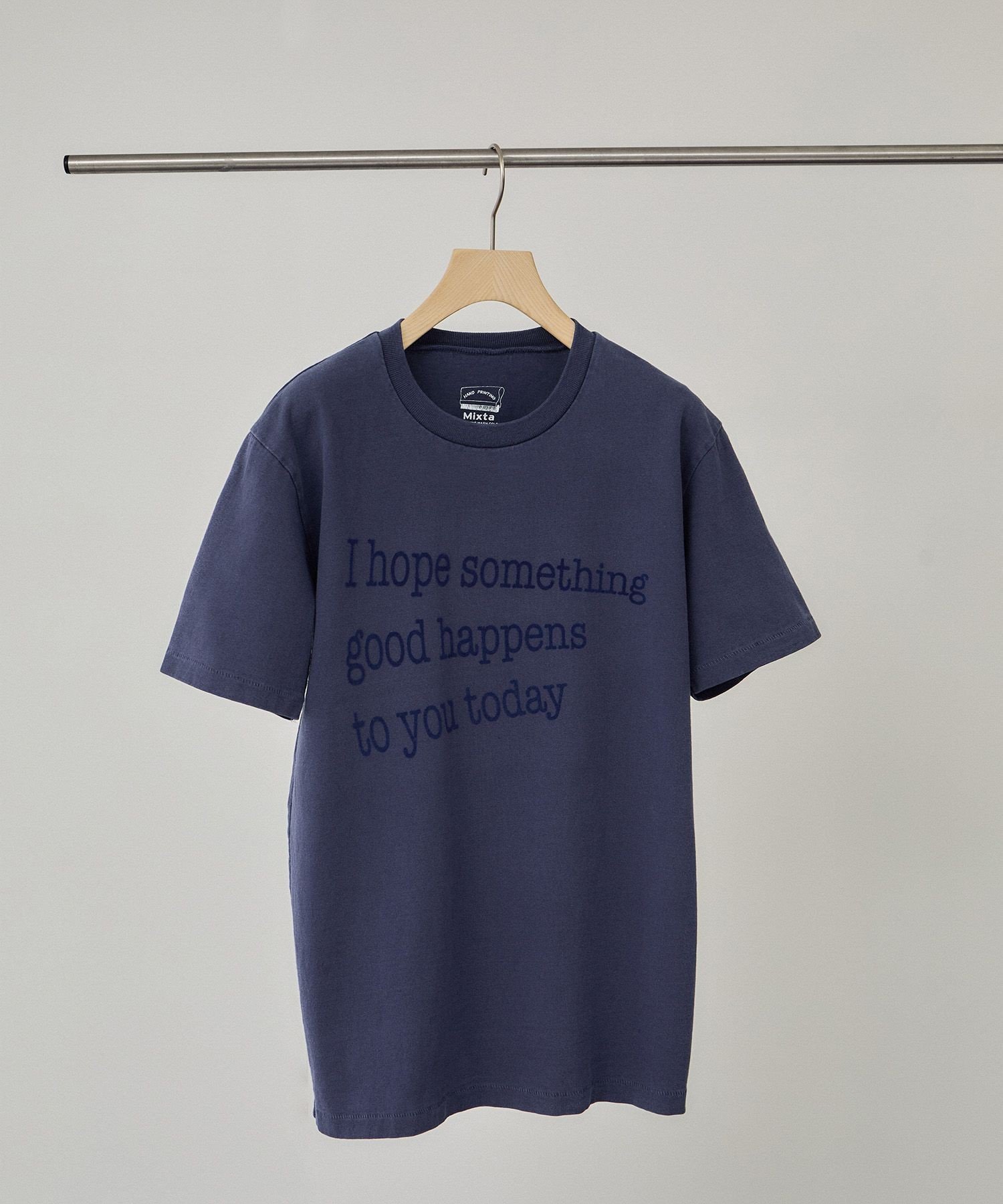 【サロン アダム エ ロペ/SALON adam et rope'】の【MIXTA(ミクスタ)】I HOPE CREWNECK T-SHIRTS/クルーネックTシャツ インテリア・キッズ・メンズ・レディースファッション・服の通販 founy(ファニー) 　ファッション　Fashion　レディースファッション　Fashion for Women　トップス・カットソー　Cut & Sew Tops　シャツ・ブラウス・オフィスカジュアル　Elegant Blouses & Button-Ups　ロングTシャツ・Tシャツ　Longline T-Shirts & Tees　ネイビー系(41)|ID: prp329100004625855 ipo3291000000033237540