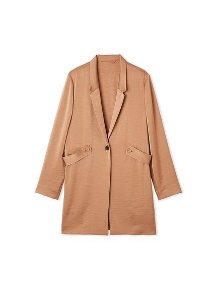 【スタイリング/styling】の【セットアップ対応】サテンロングジャケット インテリア・キッズ・メンズ・レディースファッション・服の通販 founy(ファニー) 　ファッション　Fashion　レディースファッション　Fashion for Women　アウター　Coat / Outerwear Collection　レディースジャケット・軽アウター　Jackets　サテン　Satin, Glossy Fabric　シェイプ　Shape, Slim Fit　ジャケット　Jacket, Outerwear　セットアップ　Set-Up, Coordinated Outfit　センター　Center, Center Line　ビンテージ　Vintage, Retro Style　ロング　Long, Long-Length　エレガント 上品　Elegant　PNK[066]|ID: prp329100004625995 ipo3291000000033239843