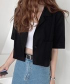 【アミュレット/Amulet】の【Amulet】クロップド半袖ジャケット 人気、トレンドファッション・服の通販 founy(ファニー) ファッション Fashion レディースファッション Fashion for Women アウター Coat / Outerwear Collection レディースジャケット・軽アウター Jackets クロップド Cropped, Short Length シンプル Simple, Minimal ジャケット Jacket, Outerwear 半袖 Short Sleeve, Half Sleeve thumbnail ブラック|ID: prp329100004625998 ipo3291000000033545731