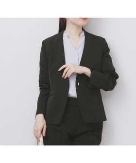 【インデックス/INDEX】のセットアップ可 ダブルクロスノーカラージャケット【洗濯機可・イージーアイロン・防シワ・ストレッチ】 人気、トレンドファッション・服の通販 founy(ファニー) ファッション Fashion レディースファッション Fashion for Women アウター Coat / Outerwear Collection レディースジャケット・軽アウター Jackets ノーカラージャケット / シンプル上品コーデ Collarless Jackets ストレッチ Stretch, Stretchy Fabric セットアップ Set-Up, Coordinated Outfit ビジネス 仕事 通勤 Business / Work / Commuting |ID:prp329100004626007