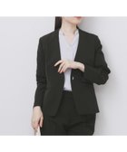 【インデックス/INDEX】のセットアップ可 ダブルクロスノーカラージャケット【洗濯機可・イージーアイロン・防シワ・ストレッチ】 ブラック|ID: prp329100004626007 ipo3291000000033240051