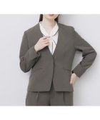 【インデックス/INDEX】のダブルクロスストレッチノーカラージャケット/セットアップ対応【洗濯機洗い可/イージーアイロン/防シワ】 トープ|ID: prp329100004626007 ipo3291000000033863449