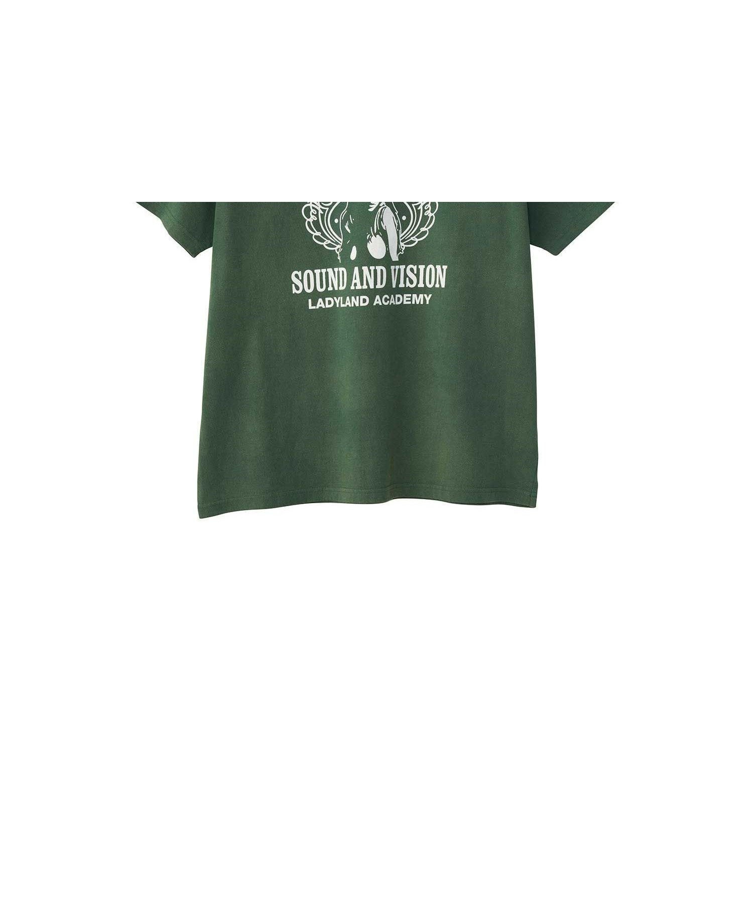【ヒステリックグラマー/HYSTERIC GLAMOUR / MEN】のLADYLAND ACADEMY Tシャツ インテリア・キッズ・メンズ・レディースファッション・服の通販 founy(ファニー) 　ファッション　Fashion　メンズファッション　Fashion for Men　ヴィンテージ　Vintage Style　グリーン|ID: prp329100004626035 ipo3291000000033240489