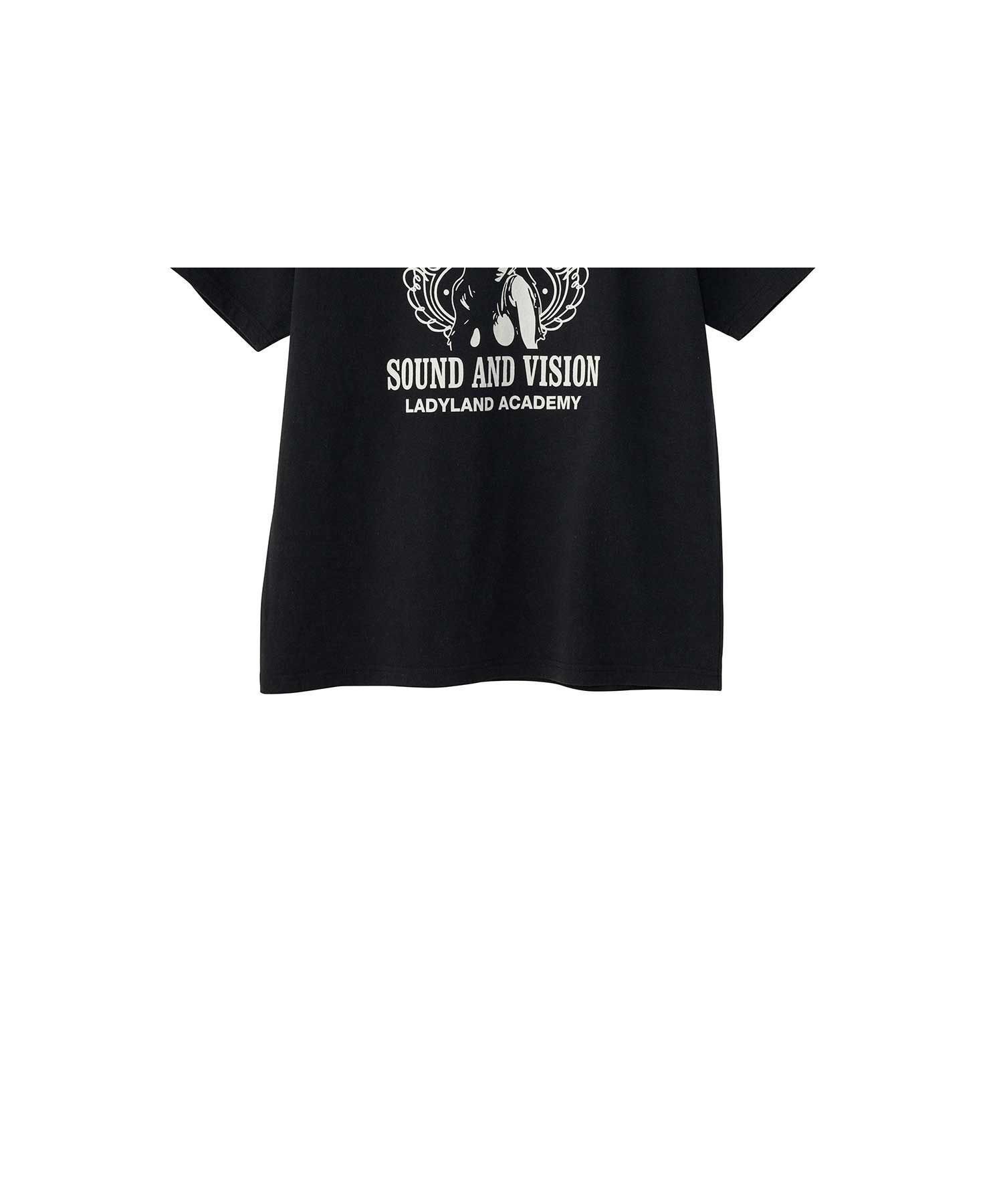 【ヒステリックグラマー/HYSTERIC GLAMOUR / MEN】のLADYLAND ACADEMY Tシャツ インテリア・キッズ・メンズ・レディースファッション・服の通販 founy(ファニー) 　ファッション　Fashion　メンズファッション　Fashion for Men　ヴィンテージ　Vintage Style　ブラック|ID: prp329100004626035 ipo3291000000033240490
