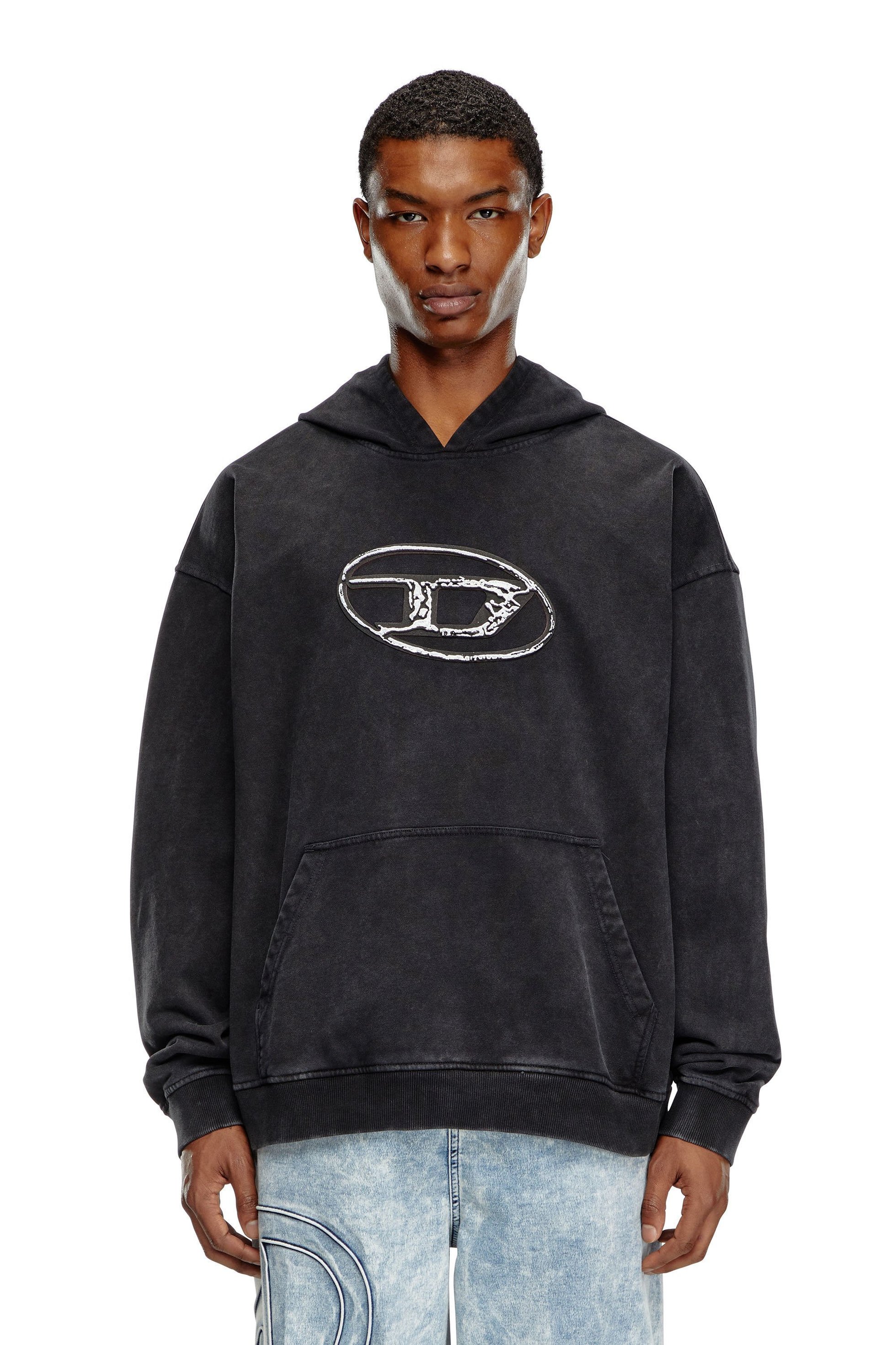 【ディーゼル/DIESEL / MEN】のメンズ スウェット パーカー インテリア・キッズ・メンズ・レディースファッション・服の通販 founy(ファニー) 　ファッション　Fashion　メンズファッション　Fashion for Men　オーバル　Oval Design　シンプル　Simple, Minimal　スウェット / スエット　Sweatshirt, Sweatwear　スタイリッシュ　Stylish, Fashionable　パーカー　Hoodie, Parka　フィット　Fit, Slim Fit　フロント　Front, Front Design　メンズ　Men's, Menswear　リラックス　Relax, Relaxed Fit　ブラック|ID: prp329100004626180 ipo3291000000033242579