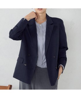 【コムサイズム/COMME CA ISM】のポンチWブレスト テーラードジャケット / セットアップ対応 人気、トレンドファッション・服の通販 founy(ファニー) ファッション Fashion レディースファッション Fashion for Women アウター Coat / Outerwear Collection レディースジャケット・軽アウター Jackets テーラードジャケット / 通勤・きれいめスタイル Tailored Jackets & Blazers ジャケット Jacket, Outerwear ストレッチ Stretch, Stretchy Fabric スリット Slit, Slit Detail セットアップ Set-Up, Coordinated Outfit ボックス Boxy, Box Shape 羽織 Haori, Light Jacket |ID:prp329100004626218