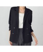 【コムサイズム/COMME CA ISM】のポンチWブレスト テーラードジャケット / セットアップ対応 人気、トレンドファッション・服の通販 founy(ファニー) ファッション Fashion レディースファッション Fashion for Women アウター Coat / Outerwear Collection レディースジャケット・軽アウター Jackets テーラードジャケット / 通勤・きれいめスタイル Tailored Jackets & Blazers ジャケット Jacket, Outerwear ストレッチ Stretch, Stretchy Fabric スリット Slit, Slit Detail セットアップ Set-Up, Coordinated Outfit ボックス Boxy, Box Shape 羽織 Haori, Light Jacket thumbnail ブラック|ID: prp329100004626218 ipo3291000000033631813