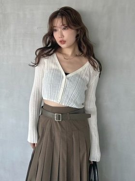 【スナイデル/SNIDEL】のシンプルリブカーディガン 人気、トレンドファッション・服の通販 founy(ファニー) ファッション Fashion レディースファッション Fashion for Women トップス・カットソー Cut & Sew Tops カーディガン・羽織り Layered Style Cardigans ウェーブ Wavy Pattern カーディガン Cardigan, Knitwear キャミソール Camisole, Spaghetti Strap Top クロップド Cropped, Short Length シアー Sheer, See-Through シンプル Simple, Minimal ストレート Straight, Straight Cut おすすめ Recommended / Our Picks |ID:prp329100004626910
