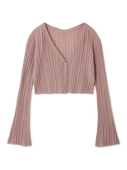 【スナイデル/SNIDEL】のシンプルリブカーディガン インテリア・キッズ・メンズ・レディースファッション・服の通販 founy(ファニー) 　ファッション　Fashion　レディースファッション　Fashion for Women　トップス・カットソー　Cut & Sew Tops　カーディガン・羽織り　Layered Style Cardigans　ウェーブ　Wavy Pattern　カーディガン　Cardigan, Knitwear　キャミソール　Camisole, Spaghetti Strap Top　クロップド　Cropped, Short Length　シアー　Sheer, See-Through　シンプル　Simple, Minimal　ストレート　Straight, Straight Cut　おすすめ　Recommended / Our Picks　PNK[066]|ID: prp329100004626910 ipo3291000000033251223
