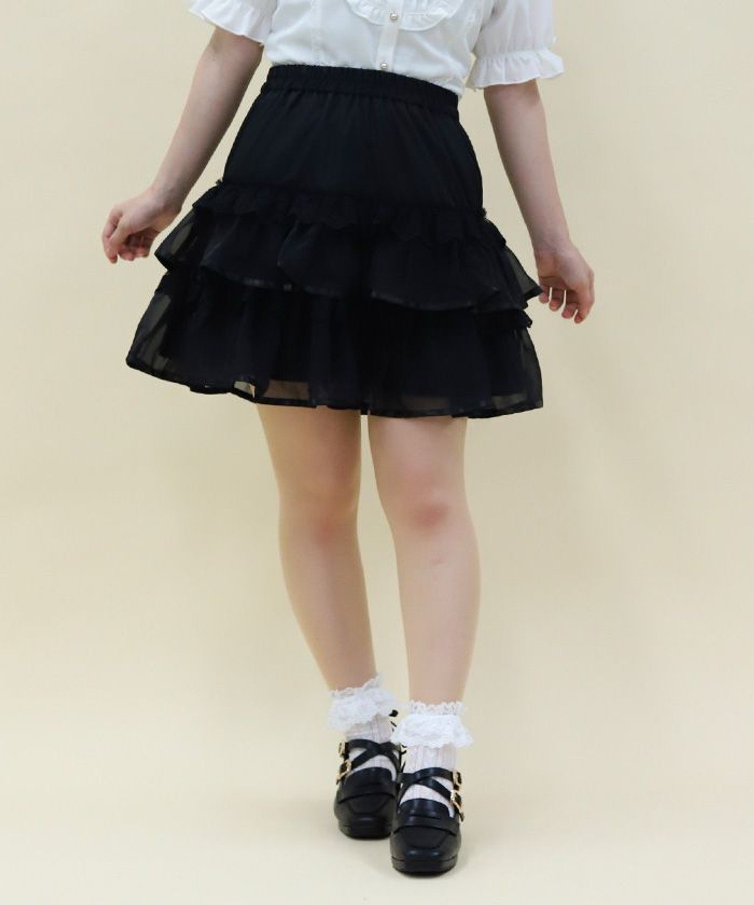 【アクシーズファム/axes femme】のボリュームティアードミニスカート インテリア・キッズ・メンズ・レディースファッション・服の通販 founy(ファニー) 　ファッション　Fashion　レディースファッション　Fashion for Women　スカート　Skirts　ミニスカート　Mini Skirts　オーガンジー　Organza Fabric　チュニック　Tunic, Long Top　ティアードスカート　Tiered Skirt, Flounced Skirt　バランス　Balance, Style Balance　ミニスカート　Mini Skirt, Short Skirt　リボン　Ribbon, Bow　黒|ID: prp329100004626923 ipo3291000000033251453