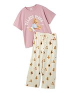 【ジェラート ピケ/gelato pique】の【ONLINE限定】スポーティーベアワンポイントTシャツ 総柄ロングパンツセット 人気、トレンドファッション・服の通販 founy(ファニー) ファッション Fashion レディースファッション Fashion for Women パンツ Pants & Trousers イエロー Yellow ストレッチ Stretch, Stretchy Fabric スポーツ Sports, Activewear トレンド Trend, Trending Now プリント Print, Printed Pattern モチーフ Motif, Design Theme ロング Long, Long-Length 夏 Summer thumbnail PNK[066]|ID: prp329100004626967 ipo3291000000033558061
