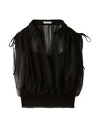 【フレイ アイディー/FRAY I.D】のチュールドッキングカシュクールカットソー 人気、トレンドファッション・服の通販 founy(ファニー) ファッション Fashion レディースファッション Fashion for Women トップス・カットソー Cut & Sew Tops カットソー・ベーシックTシャツ Cut-and-Sewn Tops / Stretch Tees & Basics インナー Innerwear エレガント 上品 Elegant ヴィンテージ Vintage Style カシュクール Wrap Design キャミ Camisole, Cami Top キャミソール Camisole, Spaghetti Strap Top シャーリング Shirring, Ruched ジャケット Jacket, Outerwear チュール Tulip, Tulip Motif ドッキング Docking, Mixed Material フィット Fit, Slim Fit リボン Ribbon, Bow thumbnail BLK[009]|ID: prp329100004627021 ipo3291000000033496272