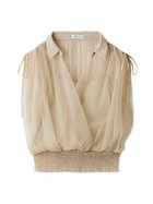 【フレイ アイディー/FRAY I.D】のチュールドッキングカシュクールカットソー 人気、トレンドファッション・服の通販 founy(ファニー) ファッション Fashion レディースファッション Fashion for Women トップス・カットソー Cut & Sew Tops カットソー・ベーシックTシャツ Cut-and-Sewn Tops / Stretch Tees & Basics インナー Innerwear エレガント 上品 Elegant ヴィンテージ Vintage Style カシュクール Wrap Design キャミ Camisole, Cami Top キャミソール Camisole, Spaghetti Strap Top シャーリング Shirring, Ruched ジャケット Jacket, Outerwear チュール Tulip, Tulip Motif ドッキング Docking, Mixed Material フィット Fit, Slim Fit リボン Ribbon, Bow thumbnail BEG[037]|ID: prp329100004627021 ipo3291000000033496273