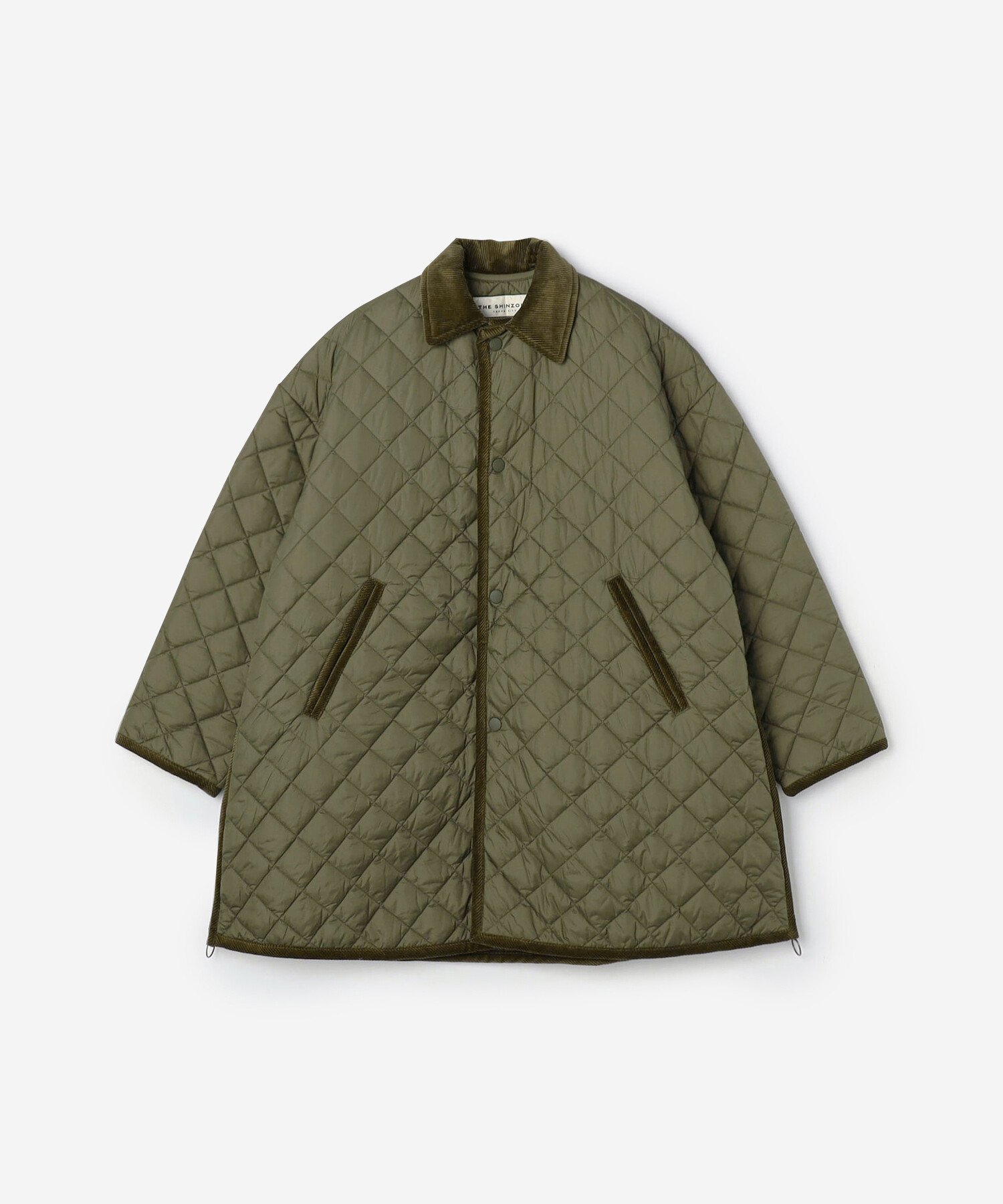 【ビショップ/Bshop】の別注 COUNTRY COAT WOMEN インテリア・キッズ・メンズ・レディースファッション・服の通販 founy(ファニー) 　ファッション　Fashion　レディースファッション　Fashion for Women　アウター　Coat / Outerwear Collection　コート・ロングコート・ピーコート　Long Coats, Peacoats & More　キルティング　Quilted, Quilting　クラシカル　Classical, Vintage-Inspired　コーデュロイ　Corduroy, Cord Fabric　パイピング　Piping, Trim Design　ポケット　Pocket, Pocket Detail　別注　Limited Edition, Custom Order　軽量　Lightweight, Ultra Light　KHAKI|ID: prp329100004627124 ipo3291000000033801747