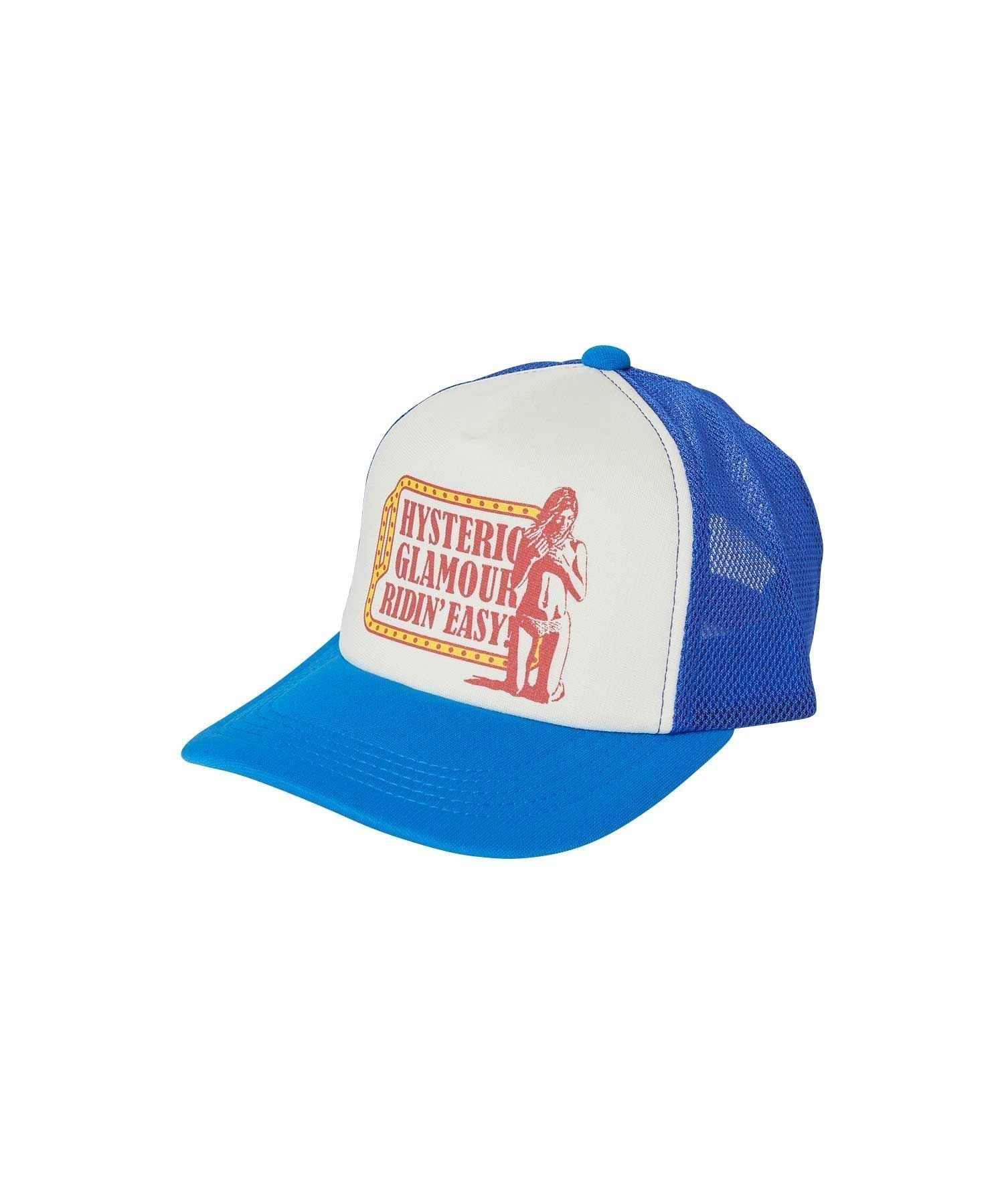 【ヒステリックグラマー/HYSTERIC GLAMOUR / MEN】のRIDIN EASY メッシュキャップ インテリア・キッズ・メンズ・レディースファッション・服の通販 founy(ファニー) 　ファッション　Fashion　メンズファッション　Fashion for Men　キャップ　Cap, Baseball Cap　グラフィック　Graphic, Graphic Design　メッシュ　Mesh, Net Fabric　定番　Standard, Basic Item　ブルー|ID: prp329100004627155 ipo3291000000033255065