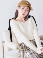 【スナイデル/SNIDEL】のショルダーリボンオフショルニットプルオーバー IVR[003]|ID:prp329100004627160