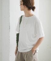 【アーバンリサーチ ドアーズ/URBAN RESEARCH DOORS】の『UVカット/接触冷感 /マシンウォッシャブル』シルキーコットンロールスリーブプルオーバー 人気、トレンドファッション・服の通販 founy(ファニー) ファッション Fashion レディースファッション Fashion for Women トップス・カットソー Cut & Sew Tops カジュアルプルオーバー・ニットトップス Pullovers & Knit Tops / Casual Pullovers 2025年 2025 2025春夏・S/S Spring/Summer 2025 SS25 なめらか Smooth, Silky Texture カットソー Cut and Sewn Top シルク Silk, 100% Silk フィット Fit, Slim Fit 夏 Summer S/S・春夏 SS, Spring/Summer, Warm Season |ID:prp329100004627214