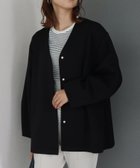 【その他のブランド/Other】のダンボールポンチノーカラーフレアーブルゾン ブラック|ID: prp329100004627284 ipo3291000000033257717