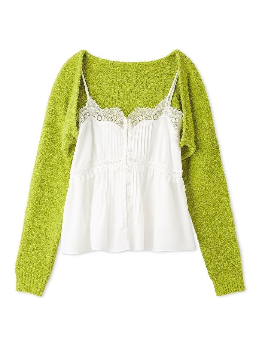 【スナイデル/SNIDEL】のボレロ×レースキャミセットアップ インテリア・キッズ・メンズ・レディースファッション・服の通販 founy(ファニー) 　ファッション　Fashion　レディースファッション　Fashion for Women　アウター　Coat / Outerwear Collection　ボレロ・ショート丈ジャケット / ドレス羽織りに　Boleros & Short Jackets　トップス・カットソー　Cut & Sew Tops　キャミソール&ノースリーブ　Camisoles & Sleeveless Tops　キャミソール　Camisole, Spaghetti Strap Top　コンパクト　Compact, Small Size　セットアップ　Set-Up, Coordinated Outfit　デニム　Denim, Jeans Material　トレンド　Trend, Trending Now　フェミニン　Feminine, Girly　ボヘミアン　Bohemian, Ethnic Style　ボレロ　Bolero, Short Cardigan　ラップ　Wrap, Wrap Design　レース　Lace, Lace Fabric　ロマンティック　Romantic, Feminine Style　エレガント 上品　Elegant　GRN[024]|ID: prp329100004627292 ipo3291000000033257989