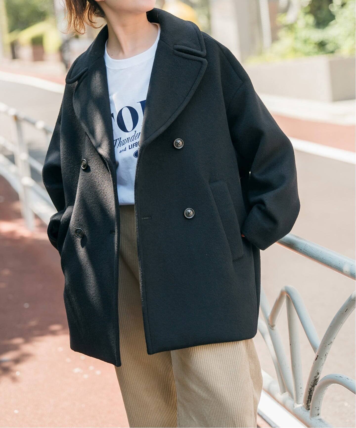 【スピック&スパン/Spick & Span】の《追加》TICCA / ティッカ ピーコート インテリア・キッズ・メンズ・レディースファッション・服の通販 founy(ファニー) 　ファッション　Fashion　レディースファッション　Fashion for Women　アウター　Coat / Outerwear Collection　コート・ロングコート・ピーコート　Long Coats, Peacoats & More　グラデーション　Gradient, Ombre　スタンド　Stand Collar, Upright Stand　定番　Standard, Basic Item　人気　Popular, Best Seller　ハーフ　Half, Half-Length　バランス　Balance, Style Balance　ベーシック　Basic, Essential　ポケット　Pocket, Pocket Detail　ワーク　Workwear, Utility Style　A/W・秋冬　Autumn/Winter　エレガント 上品　Elegant　ブラック|ID: prp329100004627346 ipo3291000000034179476