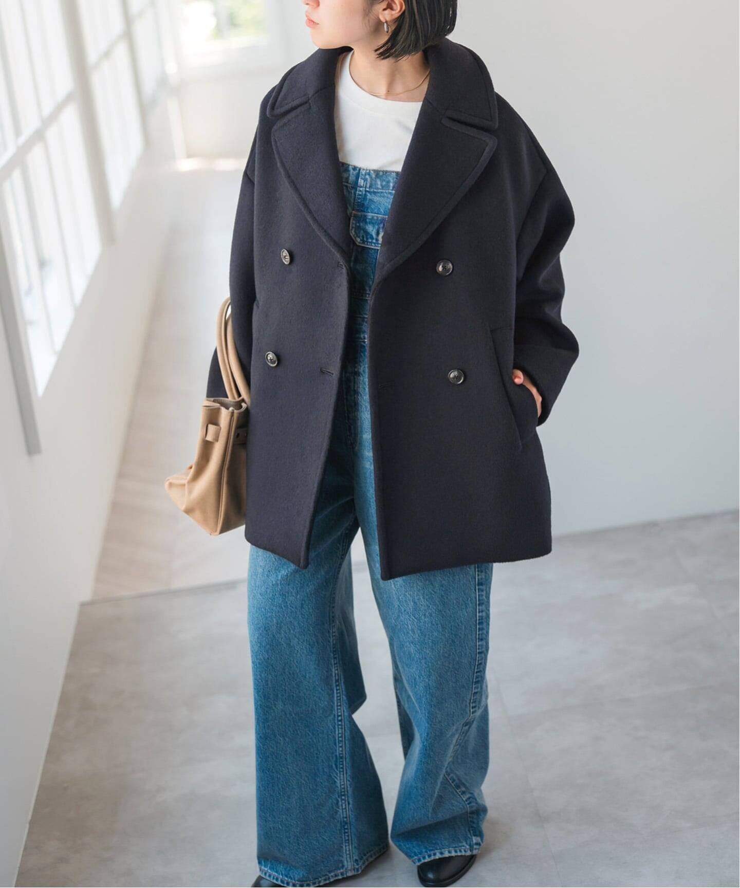【スピック&スパン/Spick & Span】の《追加》TICCA / ティッカ ピーコート インテリア・キッズ・メンズ・レディースファッション・服の通販 founy(ファニー) 　ファッション　Fashion　レディースファッション　Fashion for Women　アウター　Coat / Outerwear Collection　コート・ロングコート・ピーコート　Long Coats, Peacoats & More　グラデーション　Gradient, Ombre　スタンド　Stand Collar, Upright Stand　定番　Standard, Basic Item　人気　Popular, Best Seller　ハーフ　Half, Half-Length　バランス　Balance, Style Balance　ベーシック　Basic, Essential　ポケット　Pocket, Pocket Detail　ワーク　Workwear, Utility Style　A/W・秋冬　Autumn/Winter　エレガント 上品　Elegant　ネイビー|ID: prp329100004627346 ipo3291000000034179484