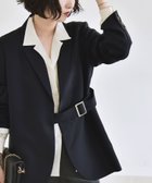 【シップス フォー ウィメン/SHIPS】のquaranciel 洗濯機可能 ダブル クロス ベルト ジャケットテーラード ジャケット(セットアップ対応) ネイビー|ID: prp329100004627363 ipo3291000000033258914